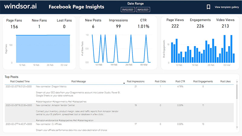 Facebook Page Insights Power BI